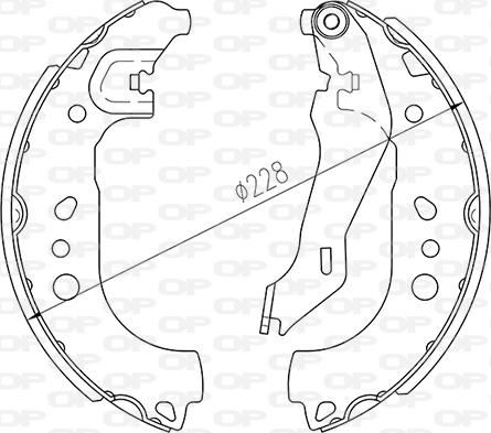 Open Parts BSA2265.00 - Bremžu loku komplekts ps1.lv