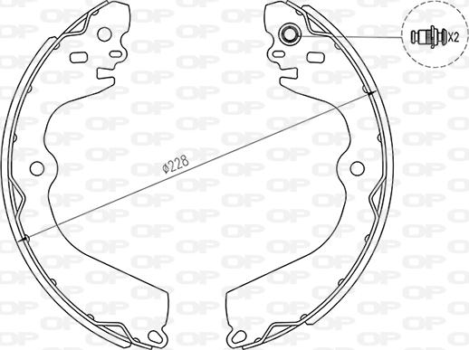 Open Parts BSA2266.00 - Bremžu loku komplekts ps1.lv