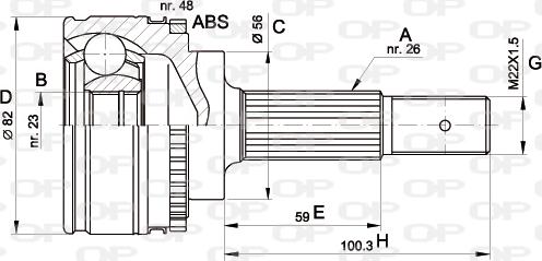 Open Parts CVJ5492.10 - Šarnīru komplekts, Piedziņas vārpsta ps1.lv