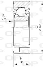 Open Parts CVJ5411.20 - Šarnīru komplekts, Piedziņas vārpsta ps1.lv