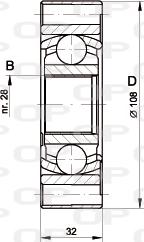 Open Parts CVJ5412.20 - Šarnīru komplekts, Piedziņas vārpsta ps1.lv