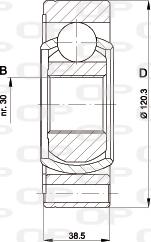 Open Parts CVJ5428.20 - Šarnīru komplekts, Piedziņas vārpsta ps1.lv