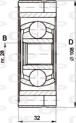 Open Parts CVJ5422.20 - Šarnīru komplekts, Piedziņas vārpsta ps1.lv