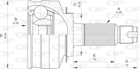 Open Parts CVJ5517.10 - Šarnīru komplekts, Piedziņas vārpsta ps1.lv