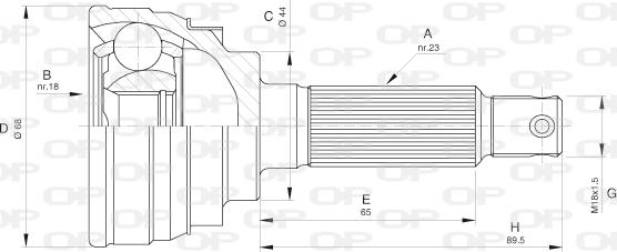 Open Parts CVJ5584.10 - Šarnīru komplekts, Piedziņas vārpsta ps1.lv