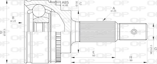 Open Parts CVJ5587.10 - Šarnīru komplekts, Piedziņas vārpsta ps1.lv