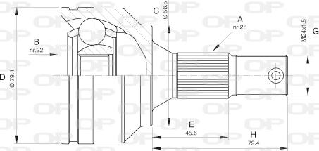 Open Parts CVJ5530.10 - Šarnīru komplekts, Piedziņas vārpsta ps1.lv