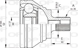 Open Parts CVJ5699.10 - Šarnīru komplekts, Piedziņas vārpsta ps1.lv