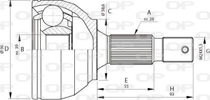 Open Parts CVJ5695.10 - Šarnīru komplekts, Piedziņas vārpsta ps1.lv