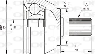 Open Parts CVJ5698.10 - Šarnīru komplekts, Piedziņas vārpsta ps1.lv