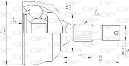 Open Parts CVJ5640.10 - Šarnīru komplekts, Piedziņas vārpsta ps1.lv