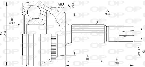 Open Parts CVJ5659.10 - Šarnīru komplekts, Piedziņas vārpsta ps1.lv