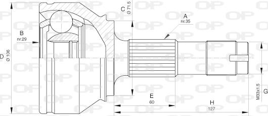 Open Parts CVJ5658.10 - Šarnīru komplekts, Piedziņas vārpsta ps1.lv