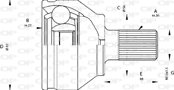 Open Parts CVJ5669.10 - Šarnīru komplekts, Piedziņas vārpsta ps1.lv