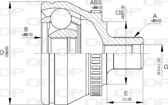 Open Parts CVJ5666.10 - Šarnīru komplekts, Piedziņas vārpsta ps1.lv