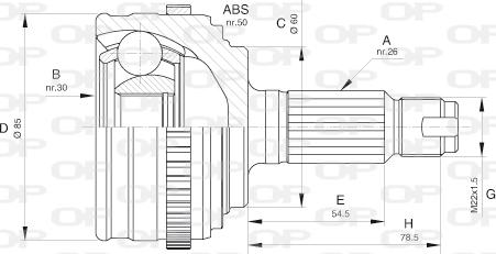 Open Parts CVJ5605.10 - Šarnīru komplekts, Piedziņas vārpsta ps1.lv