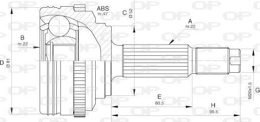 Open Parts CVJ5617.10 - Šarnīru komplekts, Piedziņas vārpsta ps1.lv