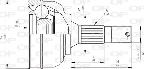 Open Parts CVJ5680.10 - Šarnīru komplekts, Piedziņas vārpsta ps1.lv