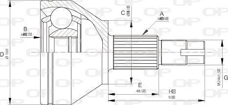 Open Parts CVJ5673.10 - Šarnīru komplekts, Piedziņas vārpsta ps1.lv