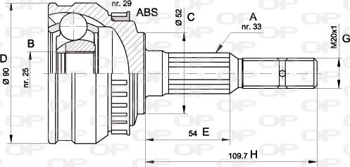 Open Parts CVJ5047.10 - Šarnīru komplekts, Piedziņas vārpsta ps1.lv