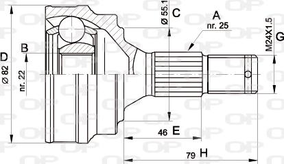 Open Parts CVJ5013.10 - Šarnīru komplekts, Piedziņas vārpsta ps1.lv