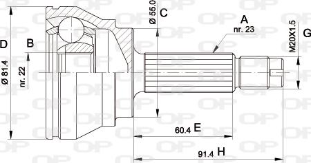 Open Parts CVJ5012.10 - Šarnīru komplekts, Piedziņas vārpsta ps1.lv