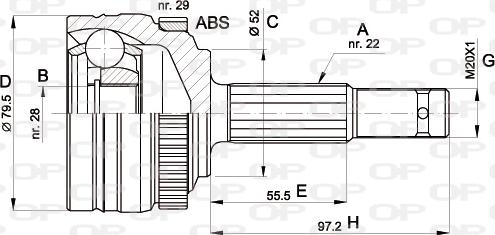 Open Parts CVJ5114.10 - Šarnīru komplekts, Piedziņas vārpsta ps1.lv