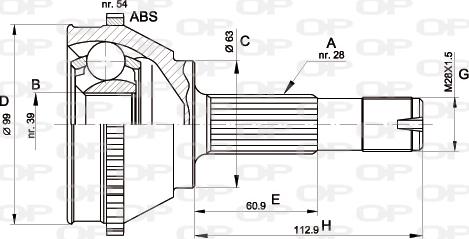 Open Parts CVJ5118.10 - Šarnīru komplekts, Piedziņas vārpsta ps1.lv