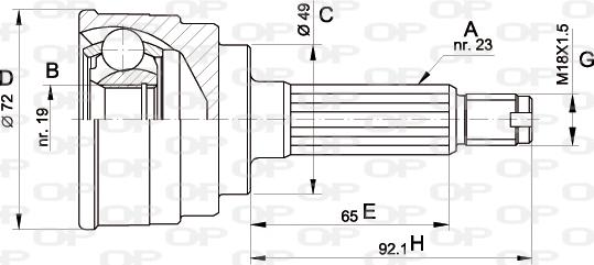 Open Parts CVJ5112.10 - Šarnīru komplekts, Piedziņas vārpsta ps1.lv