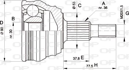 Open Parts CVJ5189.10 - Šarnīru komplekts, Piedziņas vārpsta ps1.lv