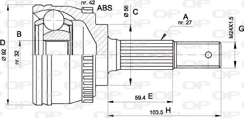 Open Parts CVJ5173.10 - Šarnīru komplekts, Piedziņas vārpsta ps1.lv