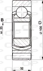 Open Parts CVJ5399.20 - Šarnīru komplekts, Piedziņas vārpsta ps1.lv