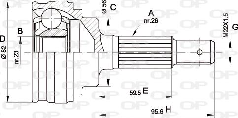 Open Parts CVJ5336.10 - Šarnīru komplekts, Piedziņas vārpsta ps1.lv