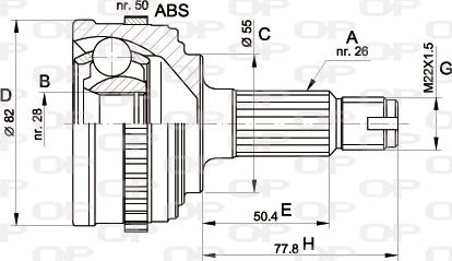 Open Parts CVJ5296.10 - Šarnīru komplekts, Piedziņas vārpsta ps1.lv