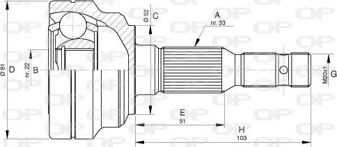 Open Parts CVJ5281.10 - Šarnīru komplekts, Piedziņas vārpsta ps1.lv