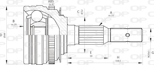 Open Parts CVJ5273.10 - Šarnīru komplekts, Piedziņas vārpsta ps1.lv