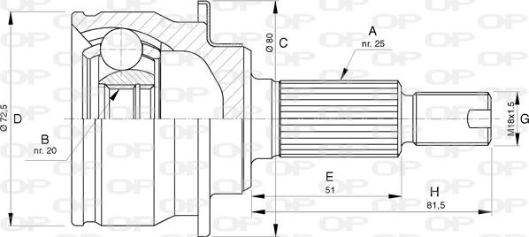 Open Parts CVJ5748.10 - Šarnīru komplekts, Piedziņas vārpsta ps1.lv