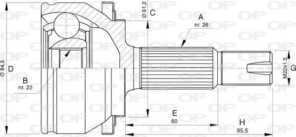 Open Parts CVJ5739.10 - Šarnīru komplekts, Piedziņas vārpsta ps1.lv