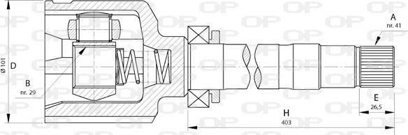 Open Parts CVJ5724.20 - Šarnīru komplekts, Piedziņas vārpsta ps1.lv