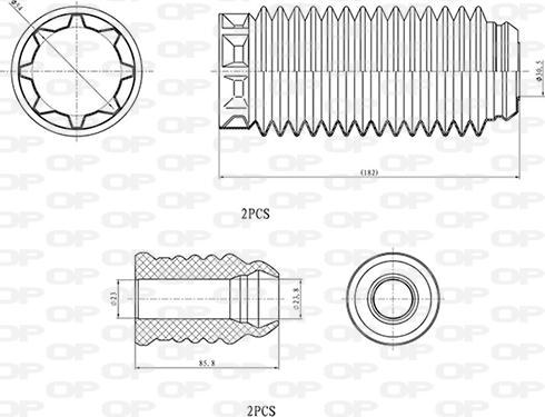 Open Parts DCK5099.04 - Putekļu aizsargkomplekts, Amortizators ps1.lv