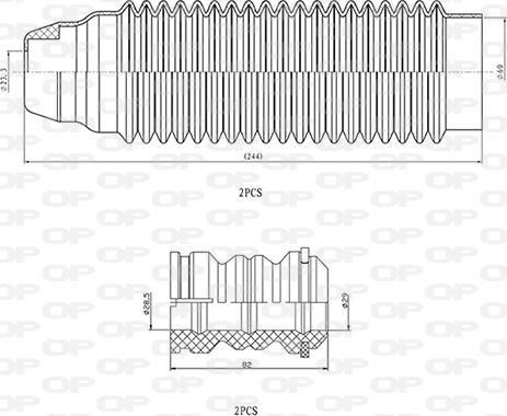 Open Parts DCK5061.04 - Putekļu aizsargkomplekts, Amortizators ps1.lv