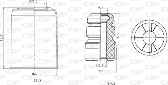 Open Parts DCK5084.04 - Putekļu aizsargkomplekts, Amortizators ps1.lv