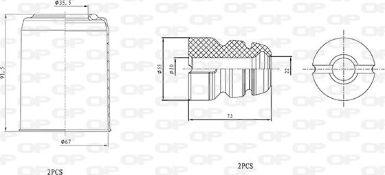 Open Parts DCK5083.04 - Putekļu aizsargkomplekts, Amortizators ps1.lv