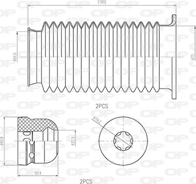 Open Parts DCK5026.04 - Putekļu aizsargkomplekts, Amortizators ps1.lv