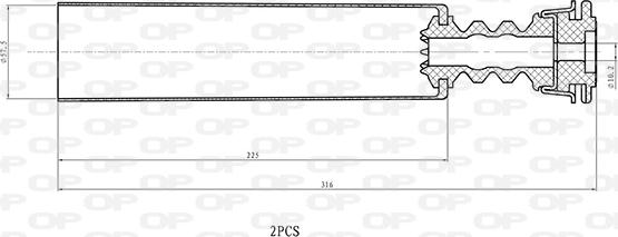 Open Parts DCK5106.02 - Putekļu aizsargkomplekts, Amortizators ps1.lv