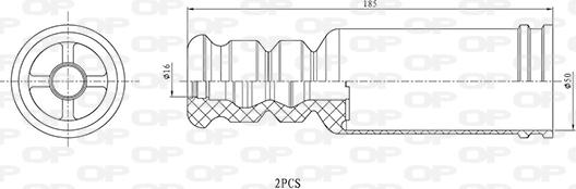 Open Parts DCK5102.02 - Gājiena ierobežotājs, Atsperojums ps1.lv