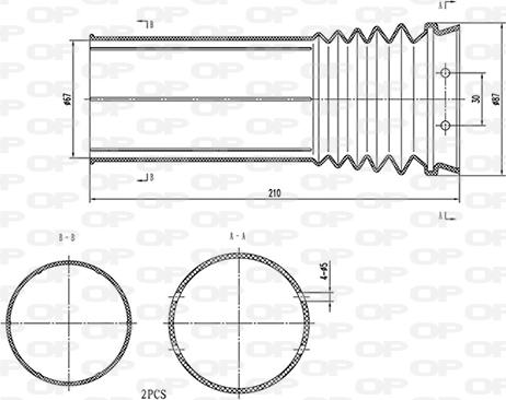 Open Parts DCK5114.02 - Aizsargvāciņš / Putekļusargs, Amortizators ps1.lv