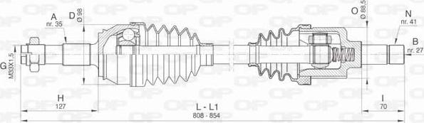 Open Parts DRS6445.00 - Piedziņas vārpsta ps1.lv