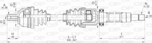 Open Parts DRS6448.00 - Piedziņas vārpsta ps1.lv