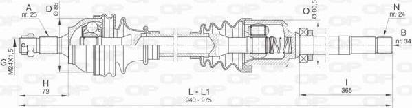 Open Parts DRS6457.00 - Piedziņas vārpsta ps1.lv